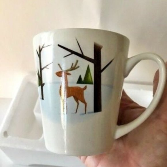 Designpac, Inc Other - Designpac Deer In Woods Winter Snow Coffee Mug Cup Trees Ceramic Rare Vintage